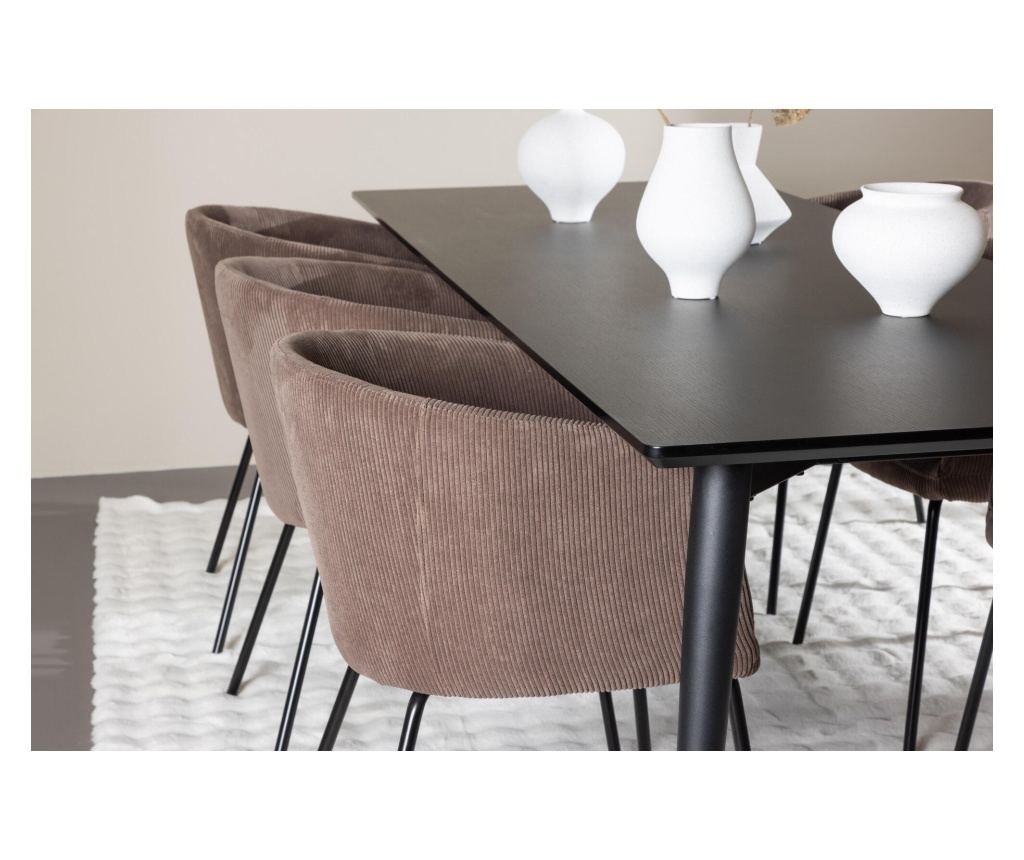 Blagovaonska stolica Berit smeđa i crna 55 cm - 8
