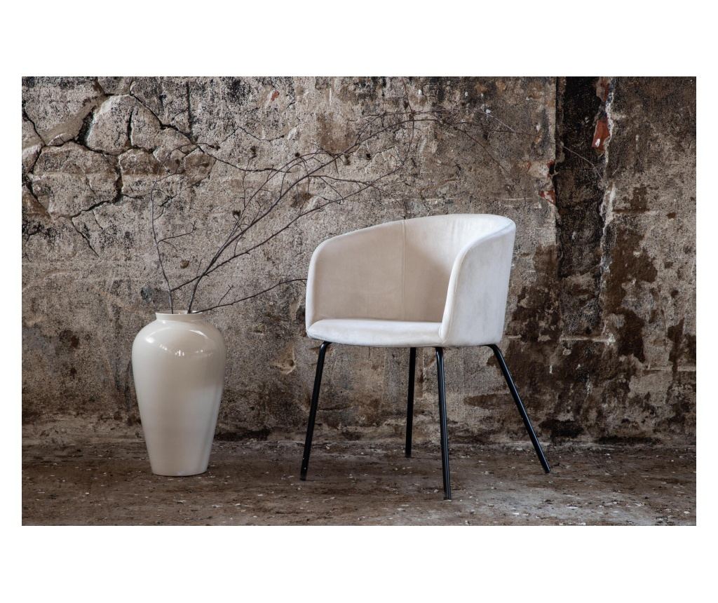 Blagovaonska stolica Berit krem i crna 55 cm - 5