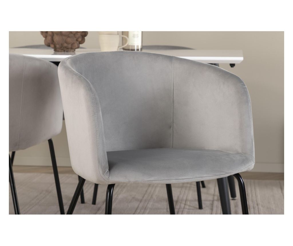 Blagovaonska stolica Berit siva i crna 55 cm - 5