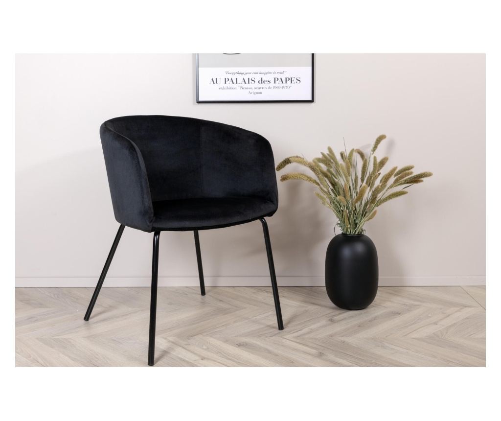 Blagovaonska stolica Berit crna 55 cm - 4