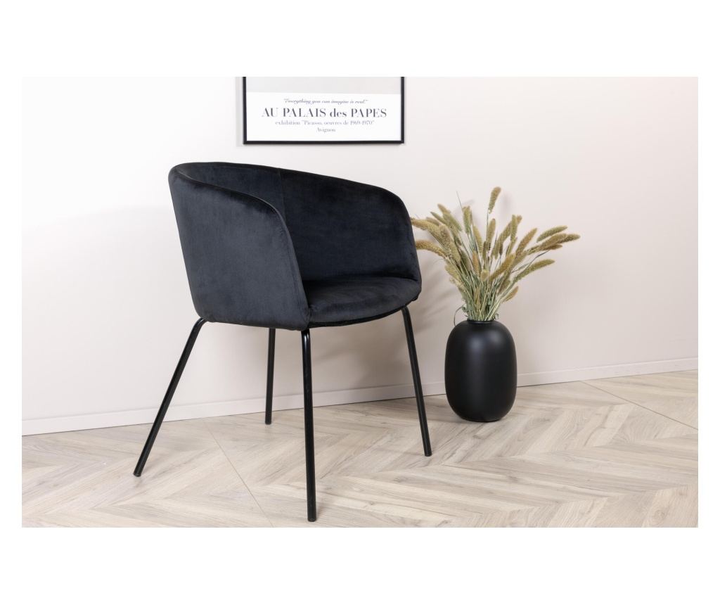 Blagovaonska stolica Berit crna 55 cm - 5