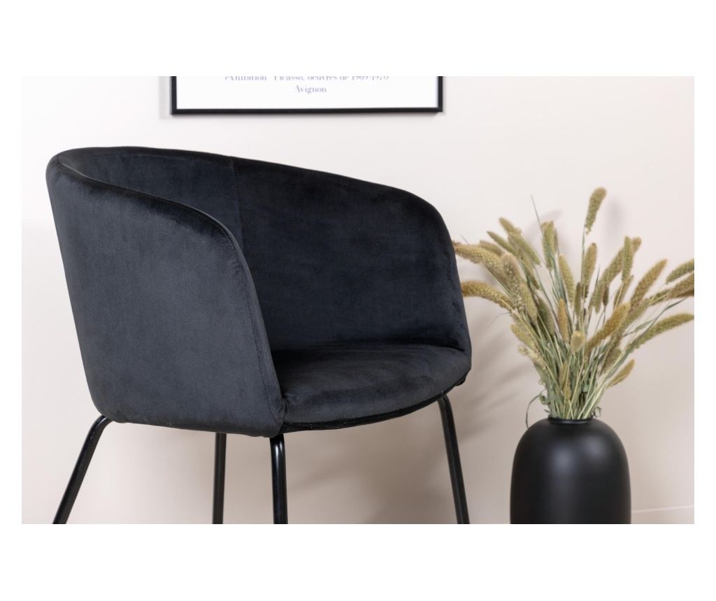 Blagovaonska stolica Berit crna 55 cm - 6