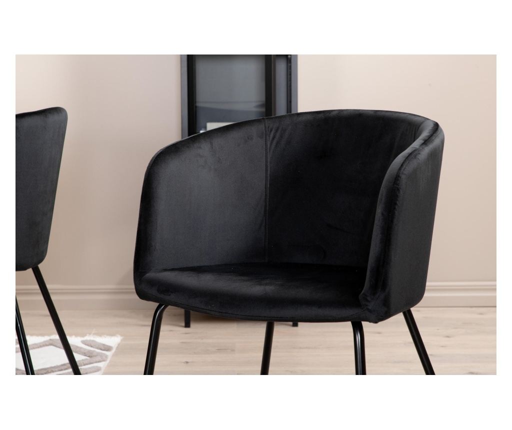Blagovaonska stolica Berit crna 55 cm - 8