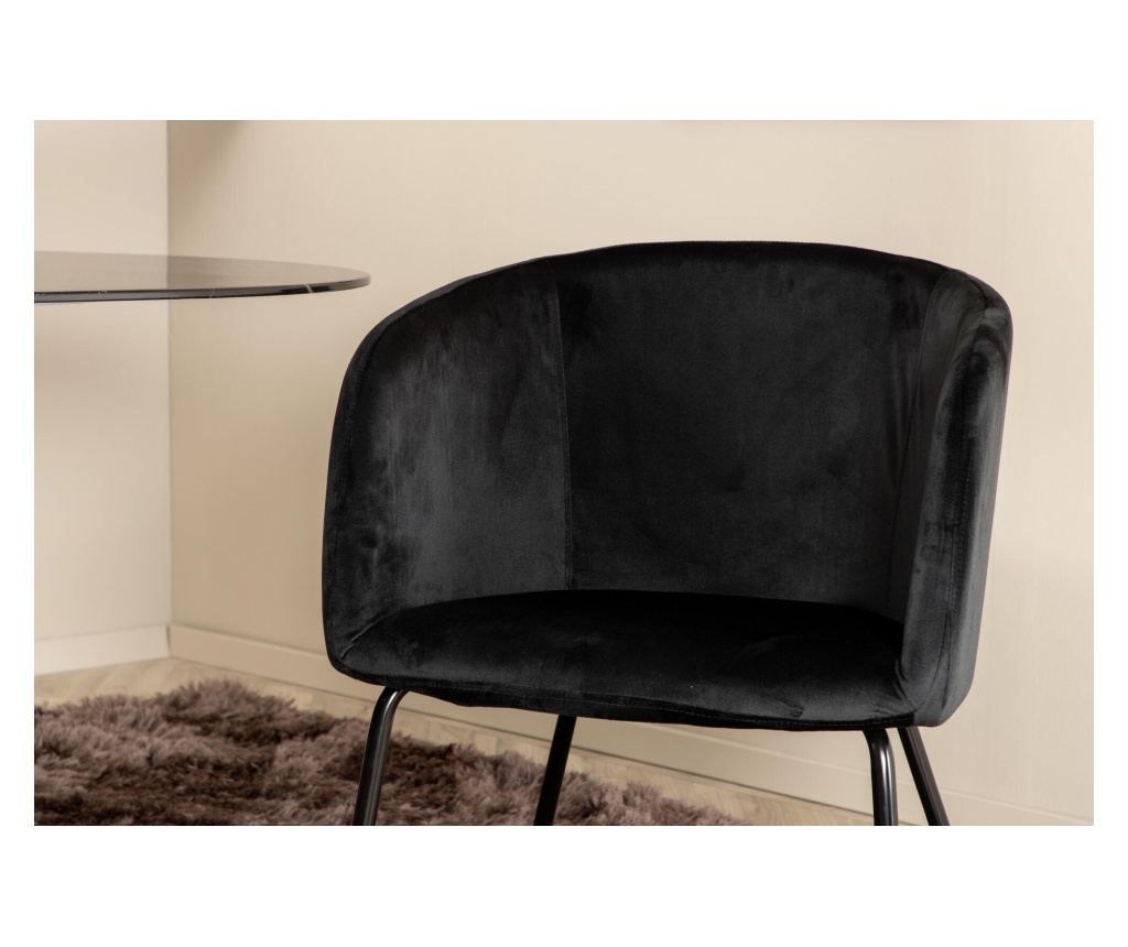 Blagovaonska stolica Berit crna 55 cm - 9