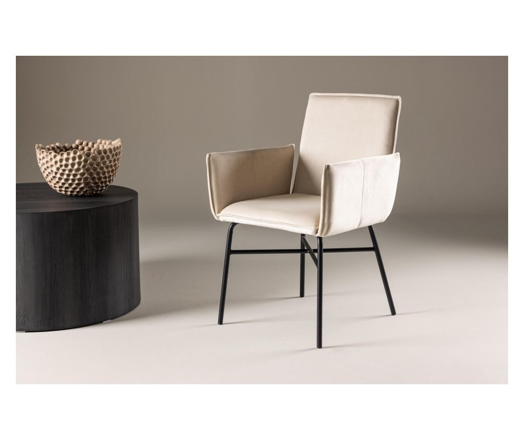 Blagovaonska stolica Petra bež & crna 57 cm - 4