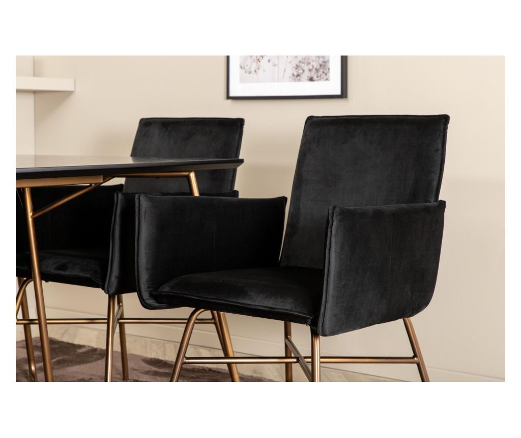 Blagovaonska stolica Petra crno-zlatna 57 cm - 6