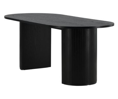 Трапезна маса Bianca, черна, 90 см