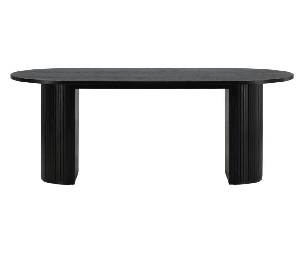 Blagovaonski stol Bianca crni 90 cm - 2