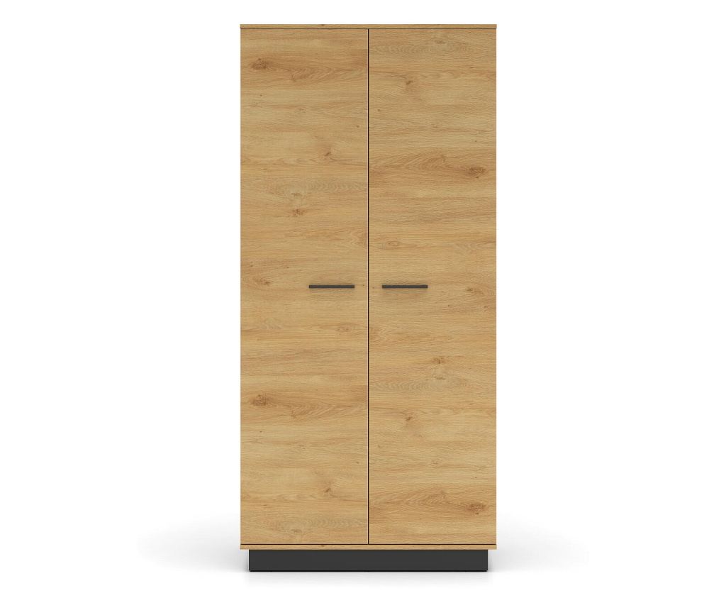 Modesto tölgy és fekete ruhásszekrény, 92 cm - 3