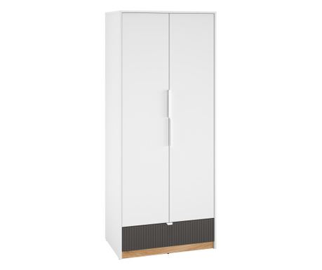 Omara Torino grafitna, bela in hrast, 82 cm