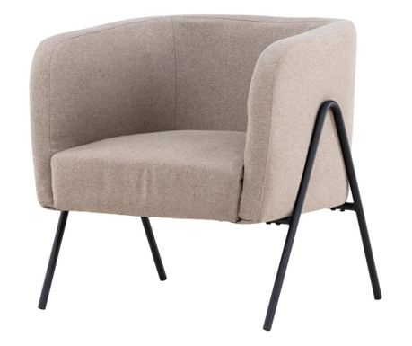 Křeslo Rika béžové a černé 65 cm