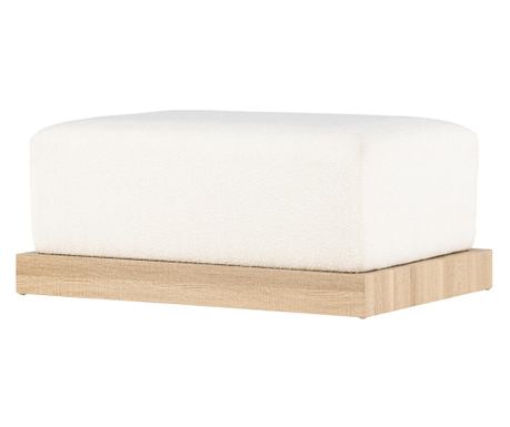 Puf Ivy bela & hrast 100 cm