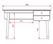 Desk Billy Fehér 125 cm thumbnail 3