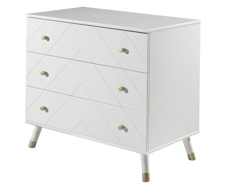 Billy fehér komód, 100 cm