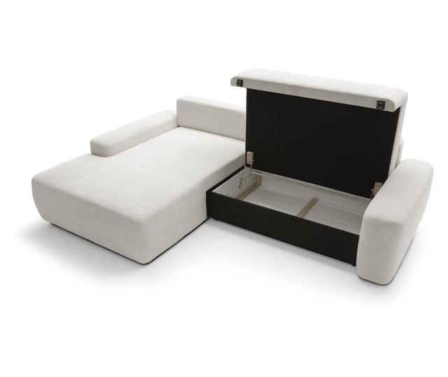 Ъглов диван Bouli Creme & Black 264 см