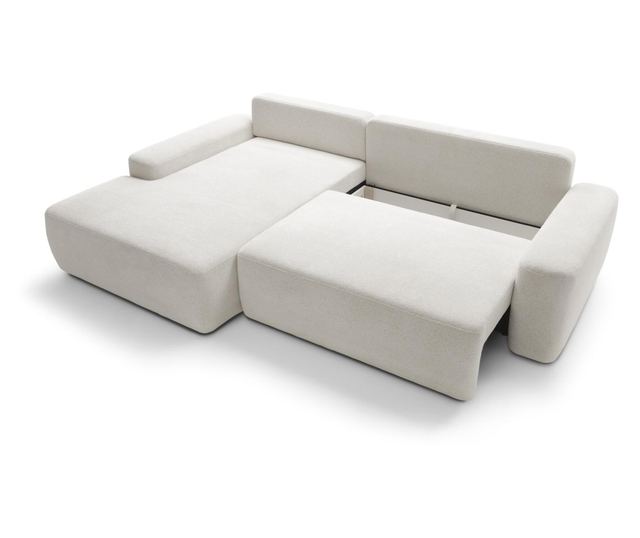 Ъглов диван Bouli Creme & Black 264 см