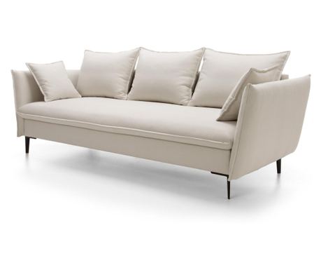Pohovka Gloss béžová a černá 237 cm