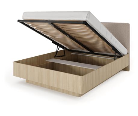 Rám postele Viki béžová a dub 160x200 cm