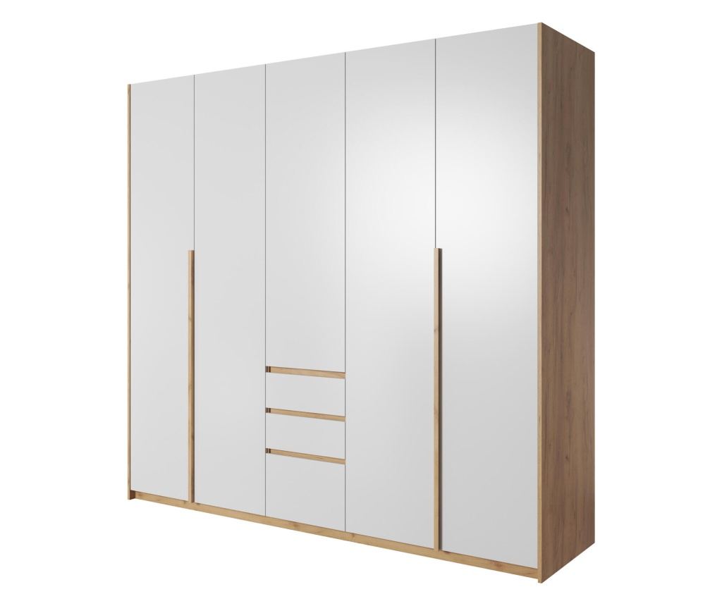 Xelo gardrób, fehér és tölgy színű, 230 cm - 3