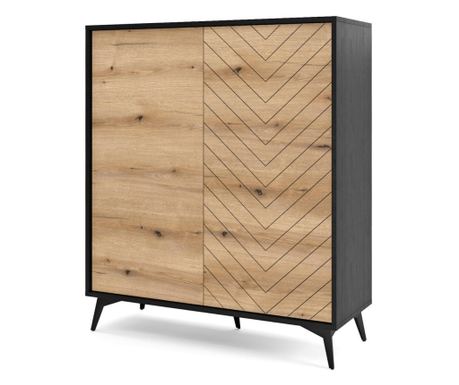 Komoda Diamond Bež & Crna 104 cm