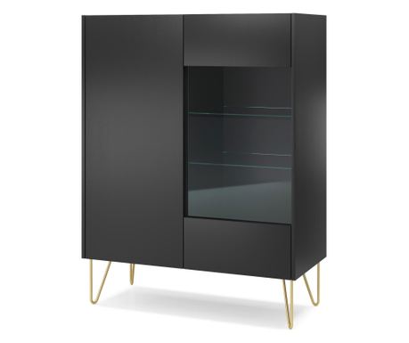 Showcase Harmony fekete és arany 97 cm
