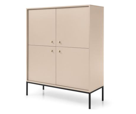 Komoda Mono bež in črna 104 cm