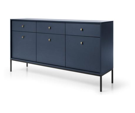 Komoda Mono mornarsko plava i crna 154 cm