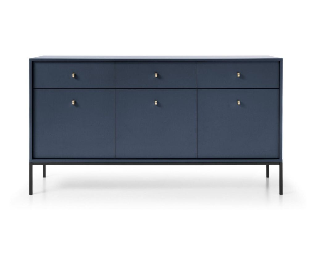 Sideboard Mono Navy Blue & Black 154 cm - 2