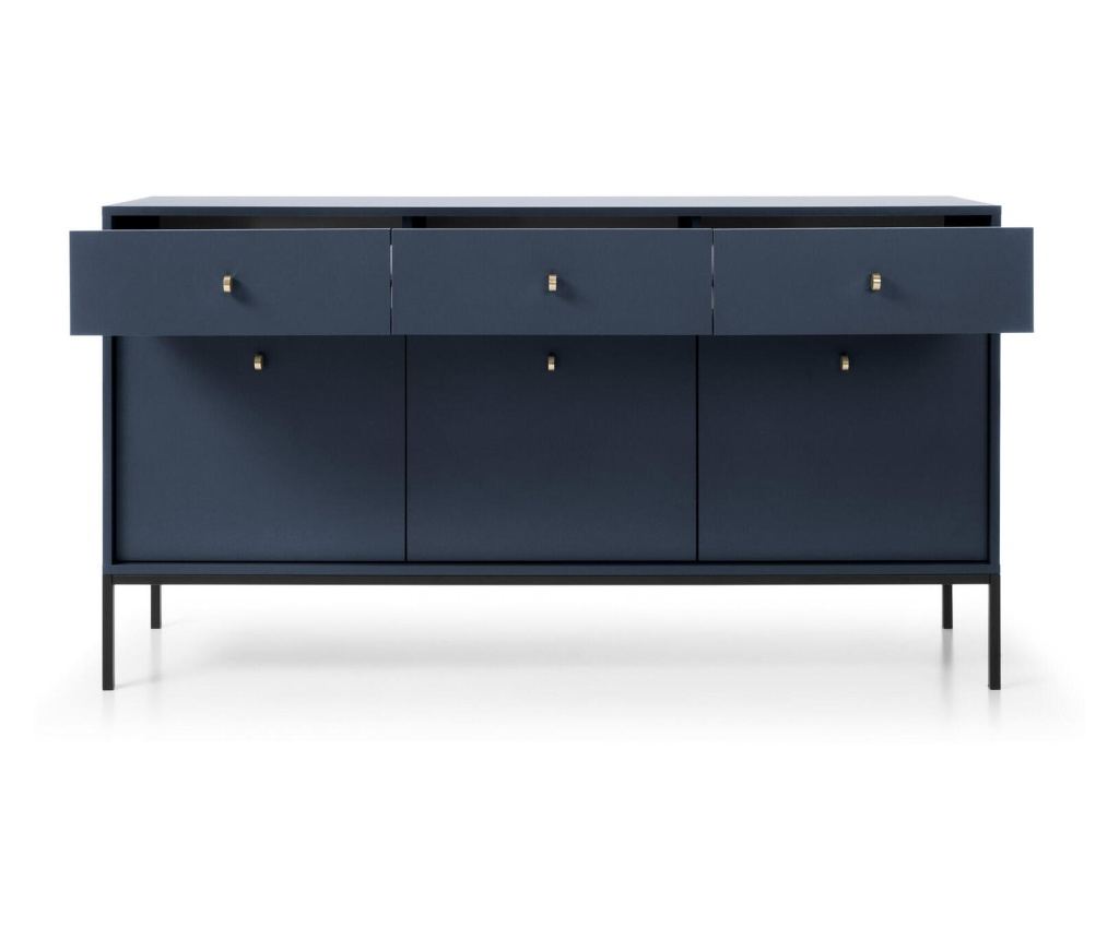 Sideboard Mono Navy Blue & Black 154 cm - 3