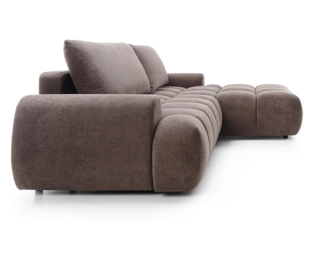 Ъглов диван Rimini кафяв и черен 280 см - 5