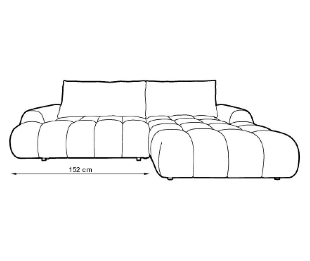 Ъглов диван Rimini кафяв и черен 280 см - 7