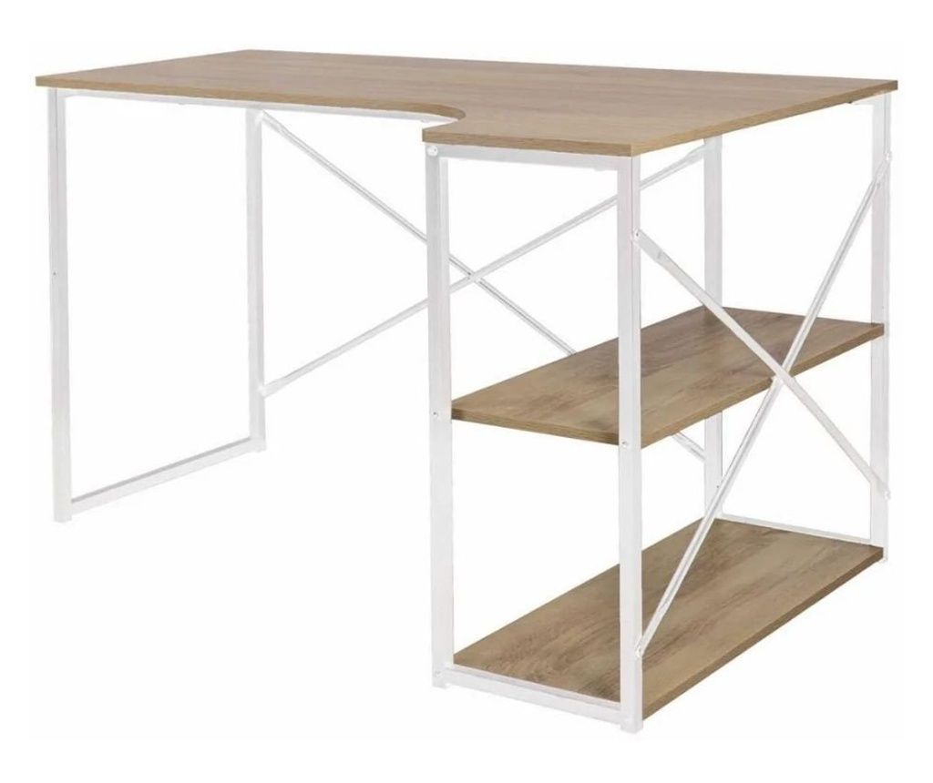 Jumi kutni stol, 120x74x74 cm, prirodno bijela, moderni dizajn