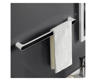 Suport pentru Prosoape, Montaj prin Lipire, Autoadeziv, Alb/Albastru Inchis, 46.5 cm