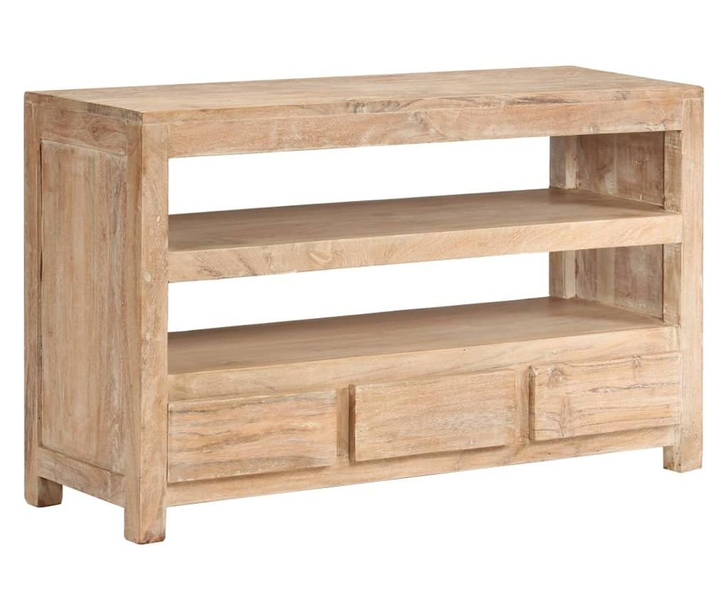 TV-szekrny, tmr akcfa, 90 x 30 x 55 cm, vilgosbarna