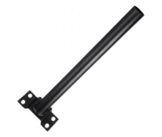 Metalni nosač KlaussTech, namijenjen solarnim lampama, pričvršćivanje s 4 vijka, vijci uključeni, metal, duljina 48 cm, crna