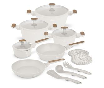 Zestaw garnków 15-elementowy z drewnianymi uchwytami Sahara Nordic Berlinger Haus BH 8325