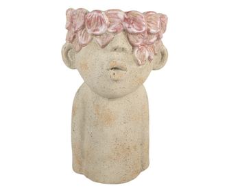 Terakota tegla za cvijeće ružičasto bež 20x19x31 cm