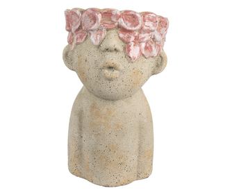 Terakota Tegla za Cvijeće Ružičasto Bež 16x15x25 cm