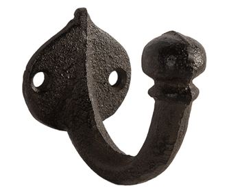 Smeđa željezna zidna kuka 4x7x6 cm