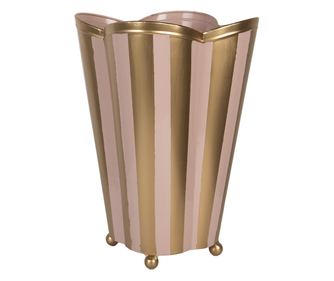 Metalna zlatno-ružičasta vaza za cvijeće