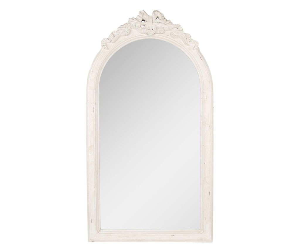 Starinsko bijelo zidno ogledalo od poliresina 50x4x92 cm