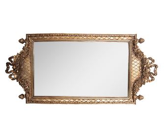 Arany színű polirezin dísztálca