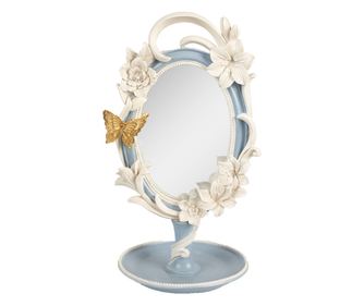 Večbarvno namizno ogledalo iz poliresina 16x14x27 cm