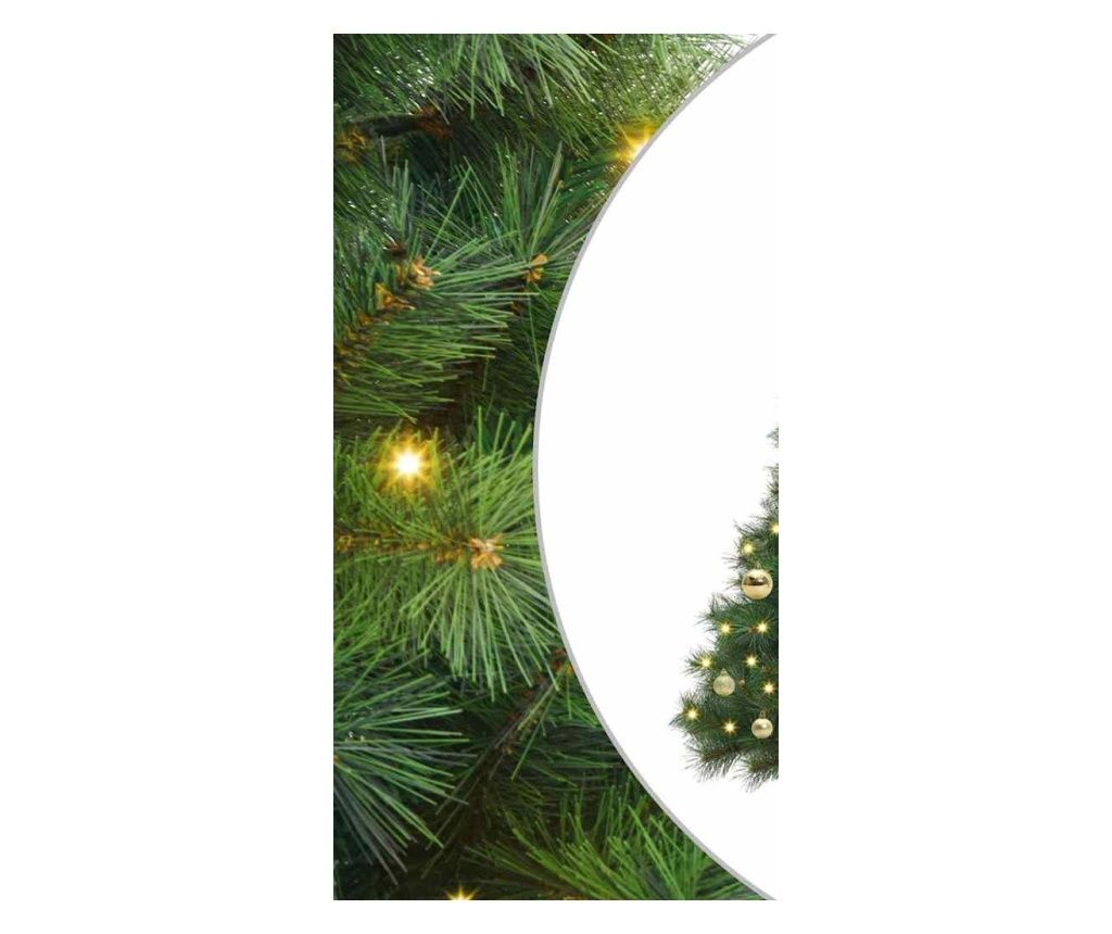 vidaXL Artificial Christmas Tree with 150 LEDs, Green, 150 cm, PE and PVC