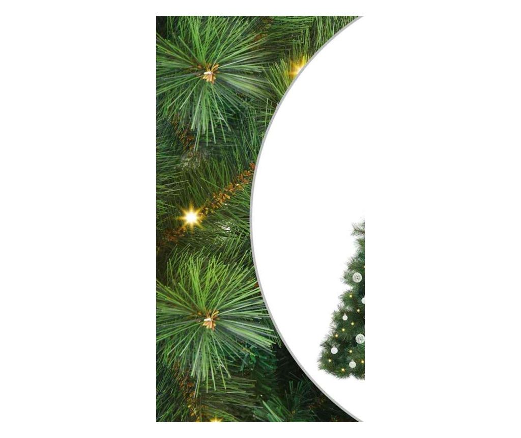 vidaXL Artificial Christmas Tree with 300 LED Green 180 cm PE and PVC