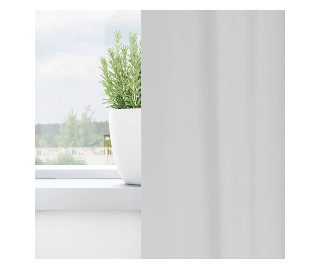 vidaXL Perdele Opaque cu Inel Gri Deschis Poliester