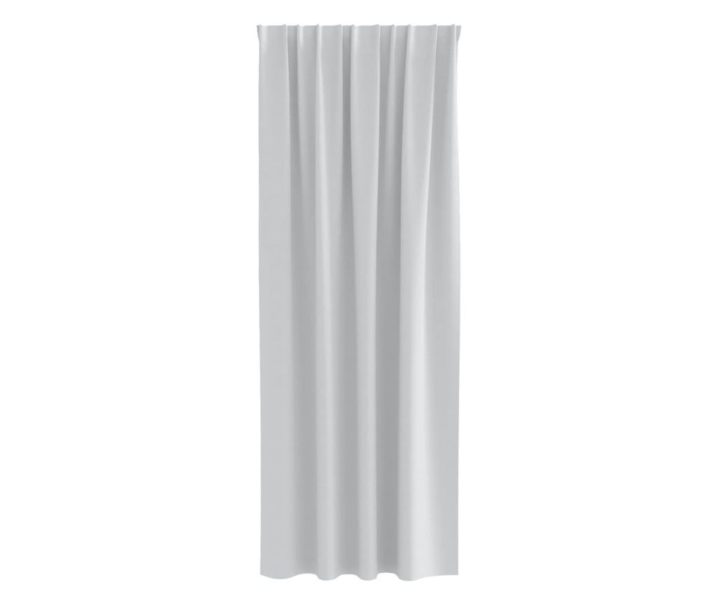 vidaXL Perdele Opaque cu Inel Gri Deschis Poliester