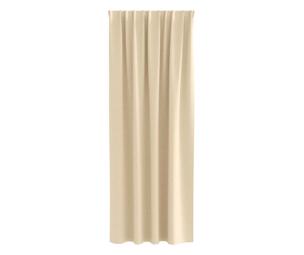 vidaXL Blackout Curtains with Rings 2 pcs Cream 260 x 140 cm Polyester