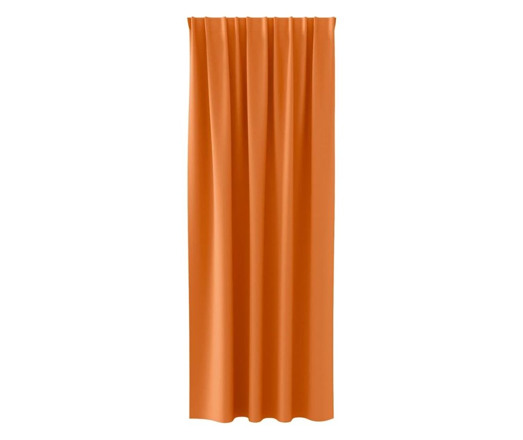 vidaXL Perdele Opaque cu Inel Portocalie Aprinsă Poliester