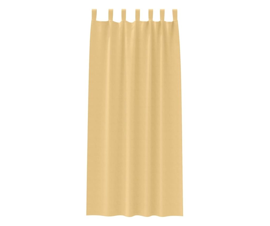 vidaXL Opaque Curtains with Ring 2 pcs Beige 260 x 140 cm Polyester